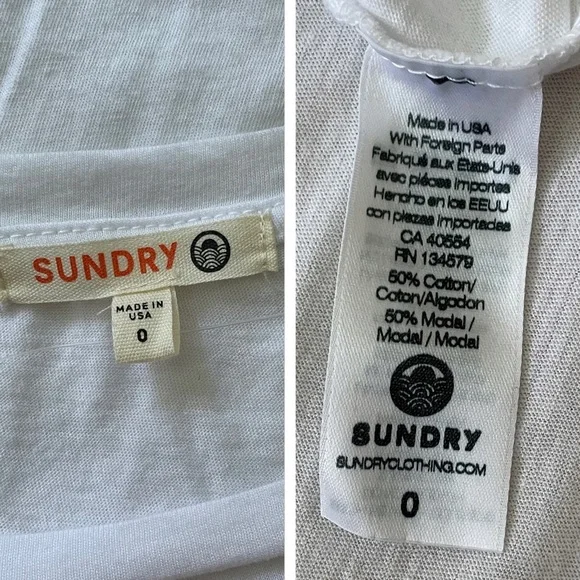 NWOT SUNDRY BOXY GRAPHIC TEE - Picture 4 of 7